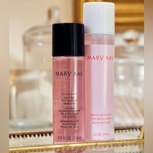 Oil free eye Makeup remover and micellar water set bundle duo combo Mary Kay